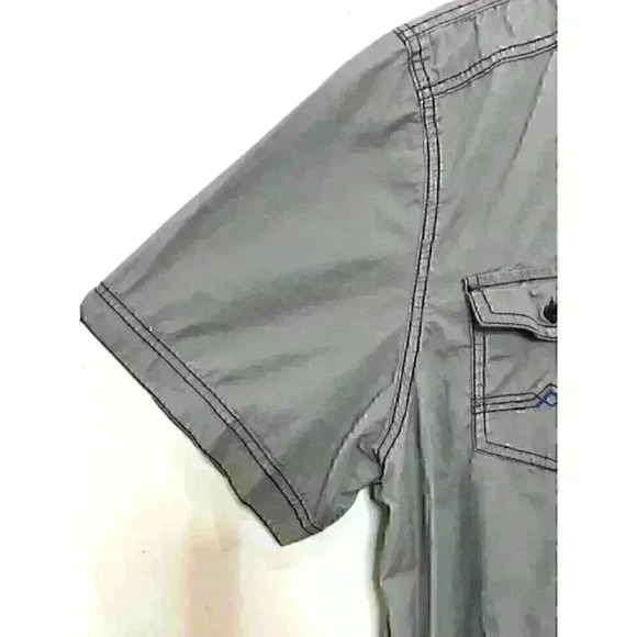 i Jeans By Buffalo Men's‎ 2XL Shirt Short Sleeve Button Up Shirt Gray - Picture 3 of 7